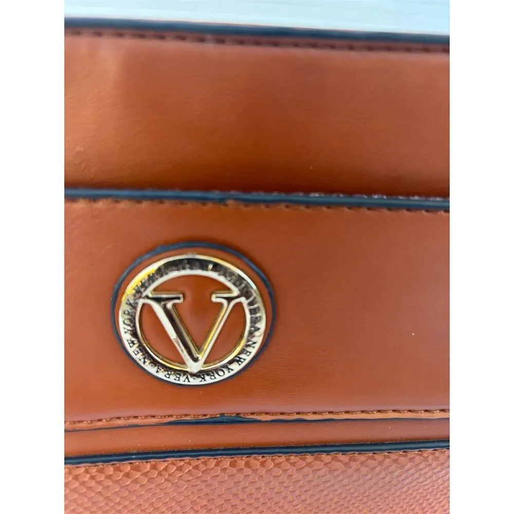 Vera Wang New York Women's Brown Crossbody Purse Adjustable Strap‎ Casual